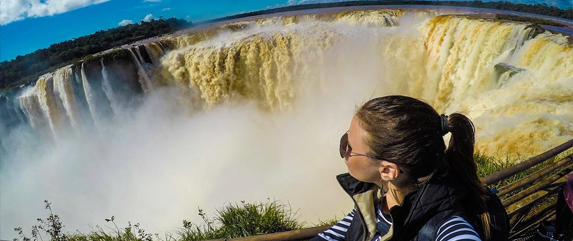 Footbridges in iguazu falls