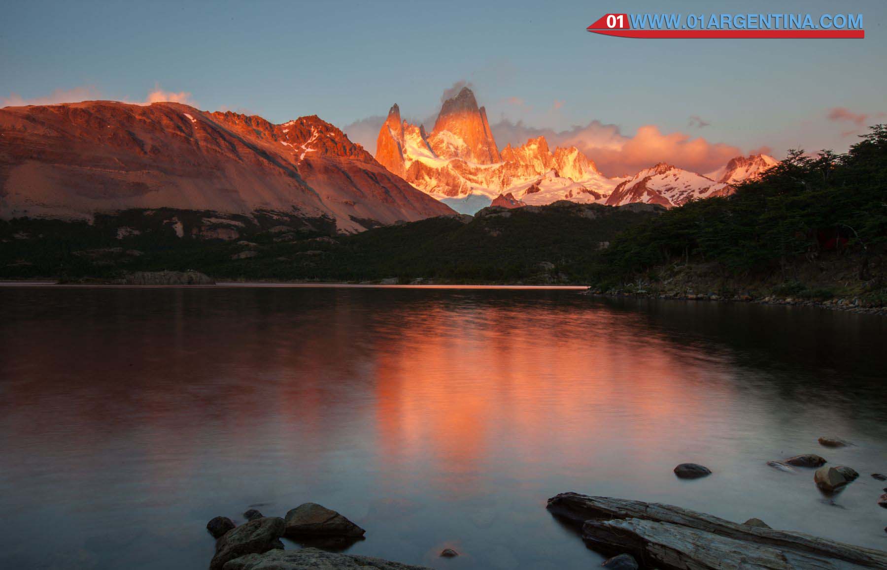 Mount Fitz Roy and Laguna Capri near El Chalten Patagonia