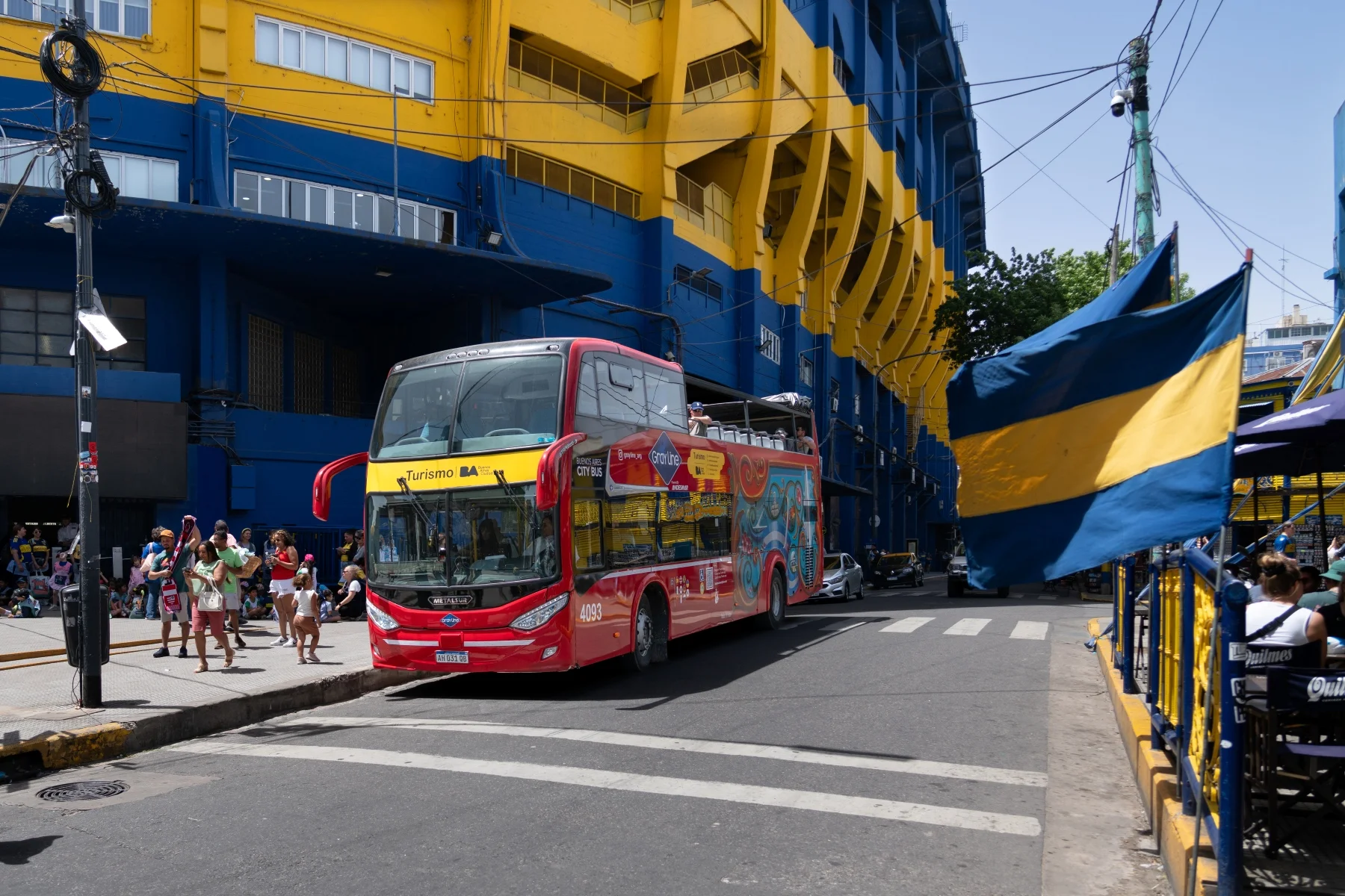 Upper deck of the Buenos Aires hop-on hop-off bus
