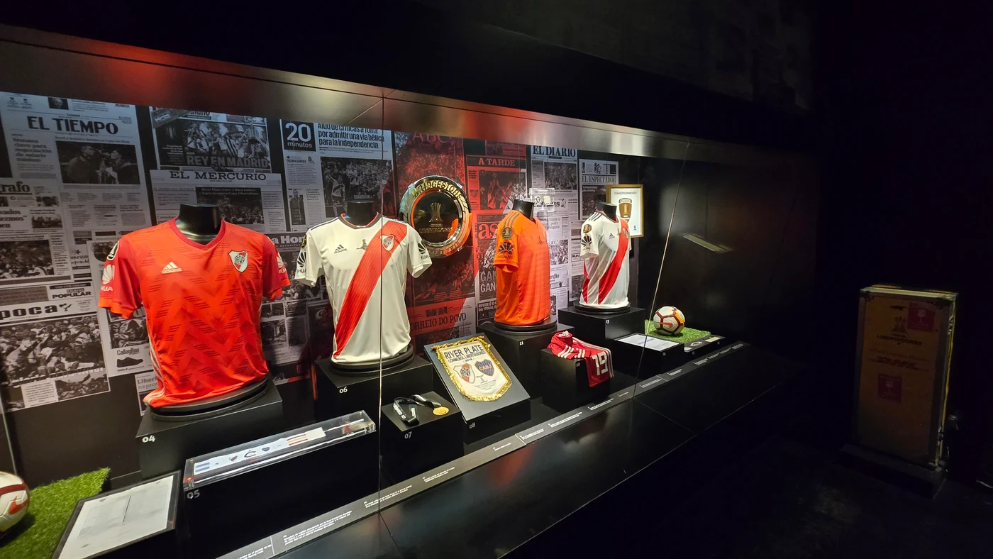 Original shirts worn by Maradona and Messi displayed in the museum