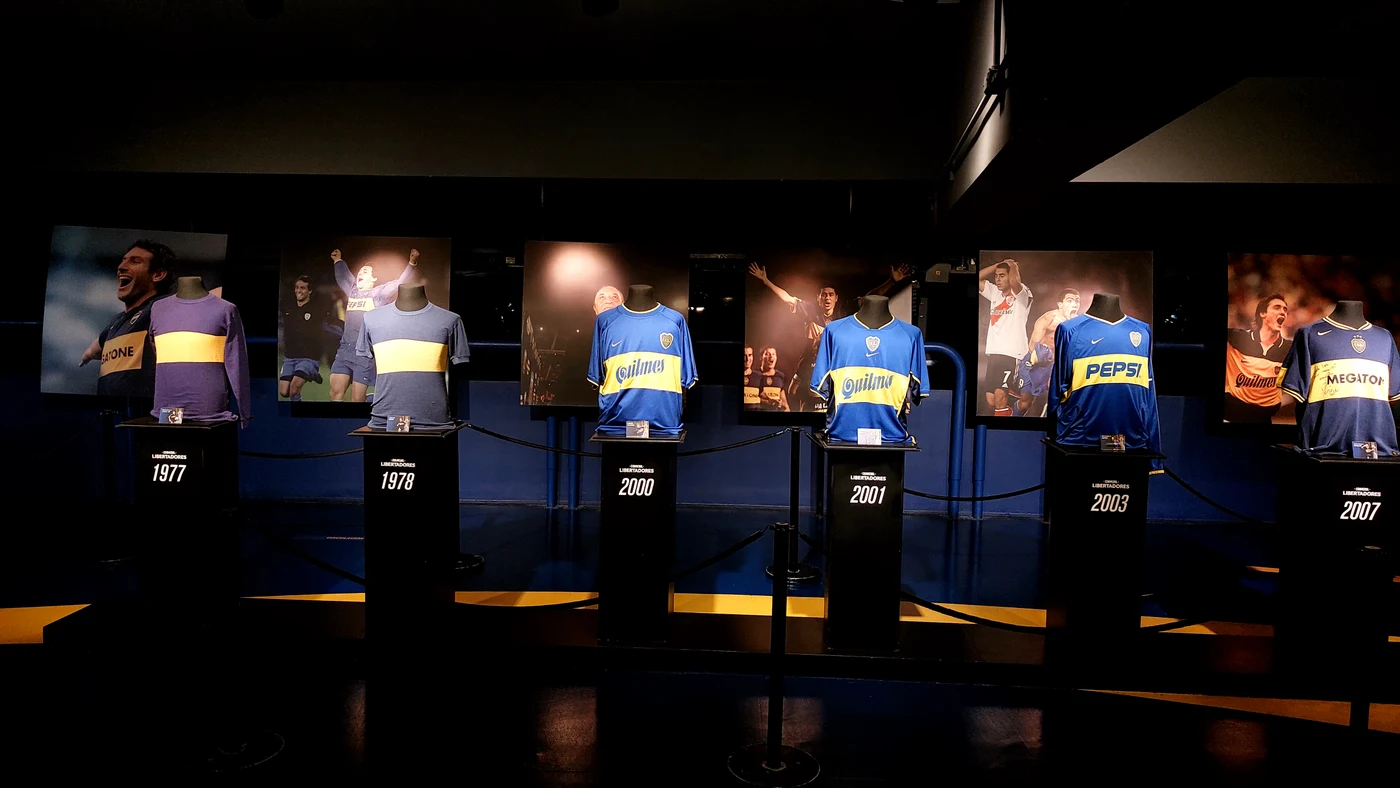 Museum of original football shirts in Buenos Aires with pieces worn by Maradona and Messi